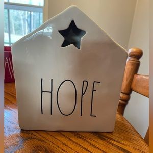 Rae Dunn, “Hope” tea light house. Perfect condition!